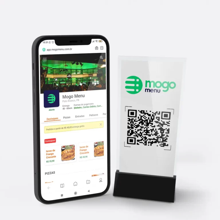 Cárdapio digital qrcode mesas comandas e balcao para bar gastrobar e pub mogo gourmet